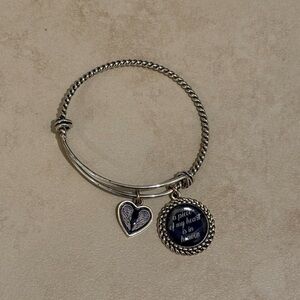 Brighton Silver Bangle Bracelet with Heart Charm